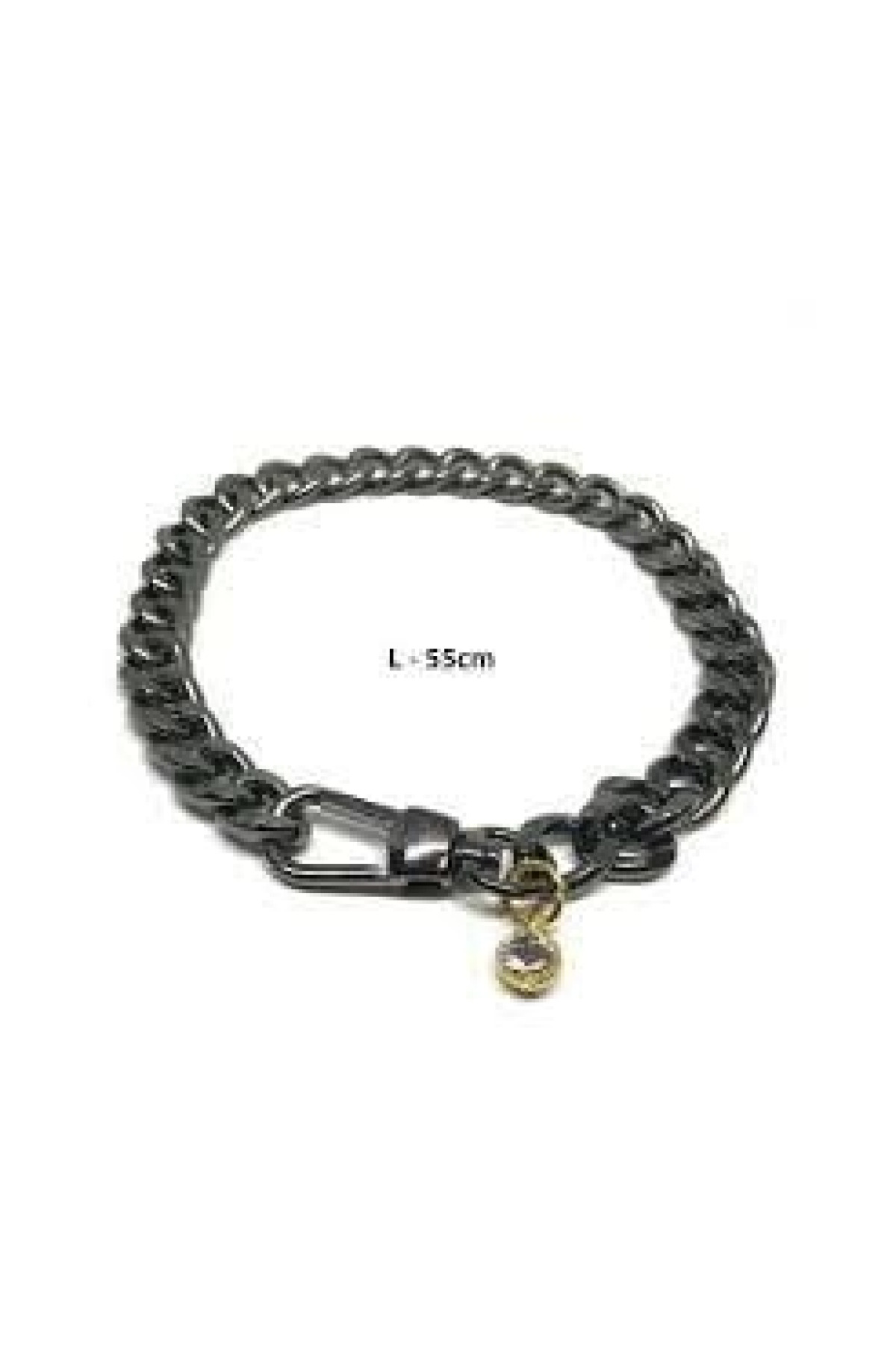 Köpek Boyun Zinciri Kolye Siyah Large 45 cm