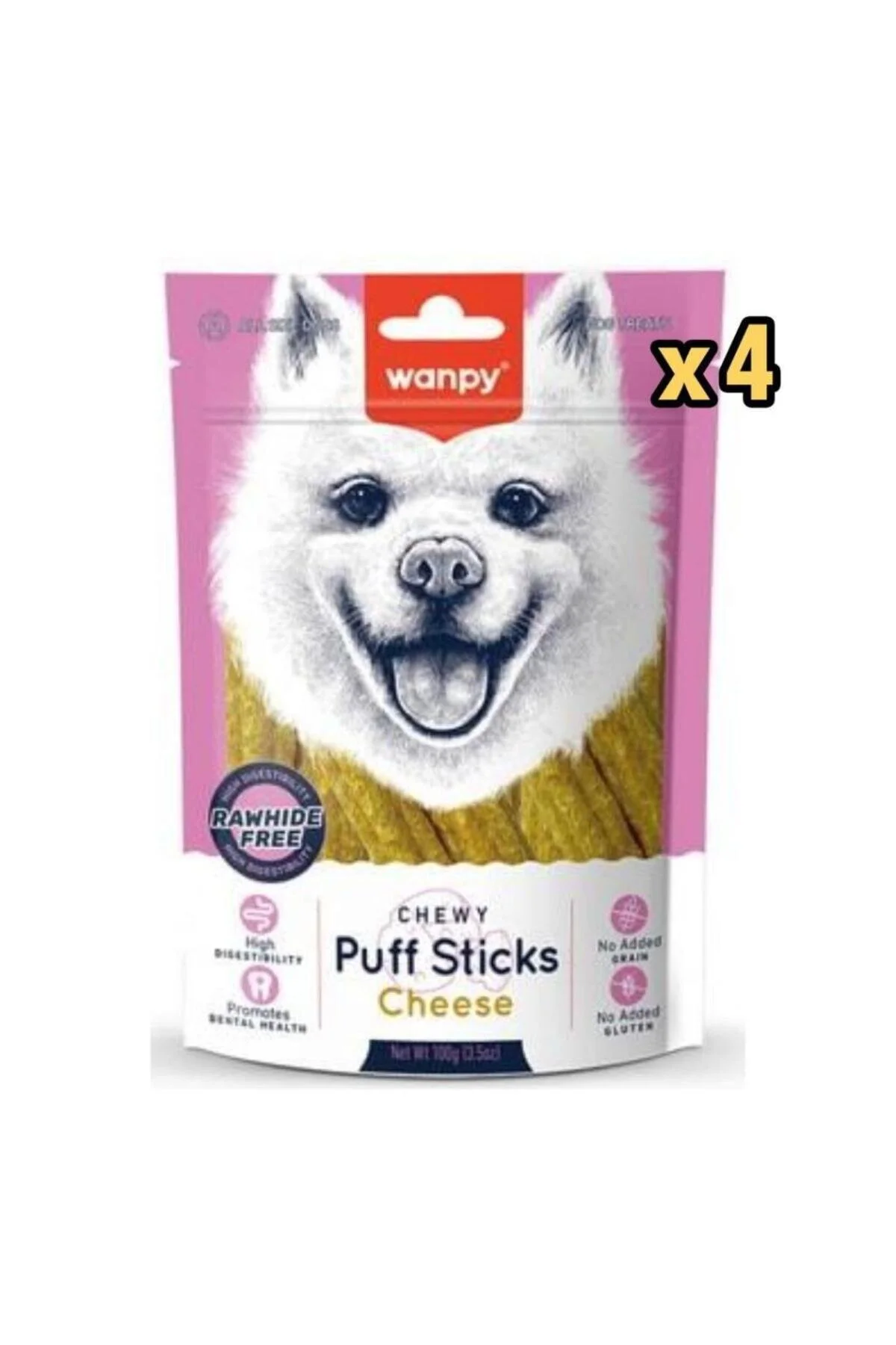 Wanpy Köpek Ödül Puff Sticks Cheese X 4