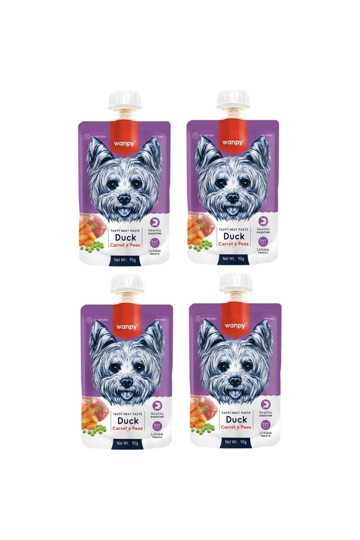Wanpy Köpek Et Ezme Ördek Havuç X 4