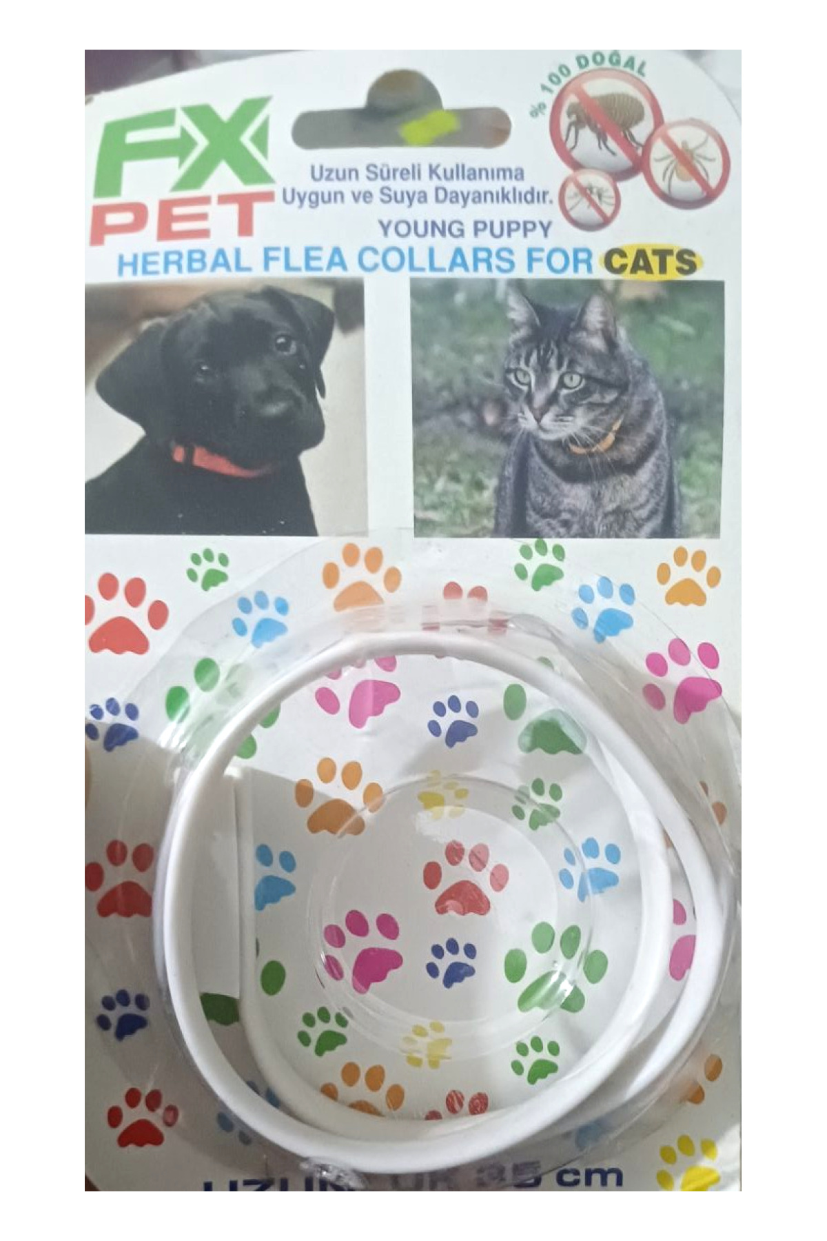 FX Pet Kedi ve Yavru Köpek Bitkisel Pire Koruyucu Tasma 35 cm Ayarlanabilir Su Geçirmez