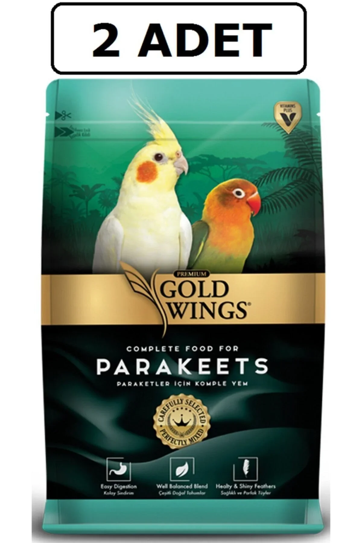Gold Wings Premium Paraket 1 Kg X 2