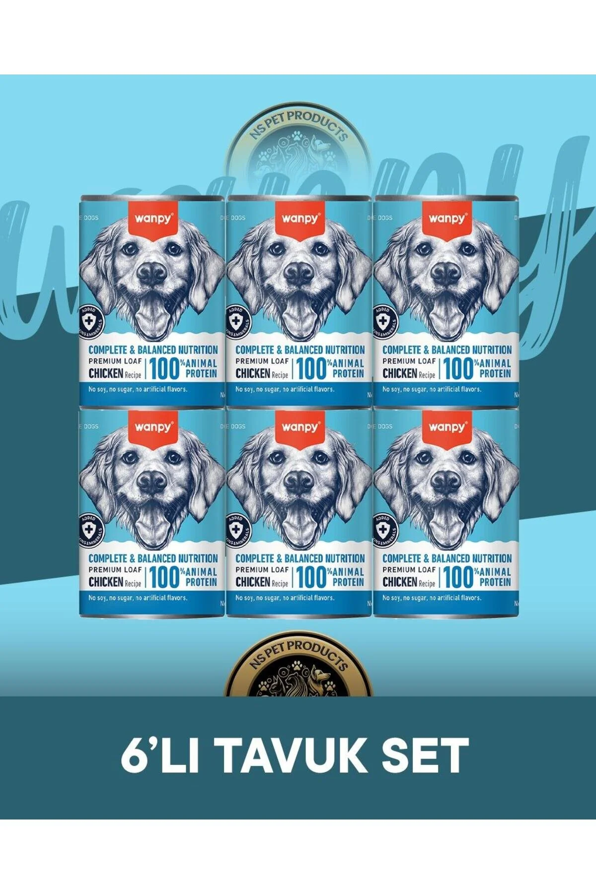 Wanpy Köpek Konserve Tavuklu 375 Gr X 6