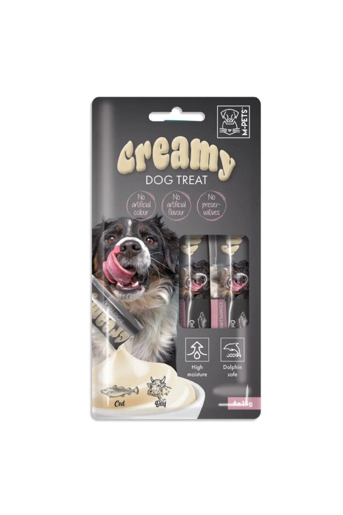 M-Pets Creamy Köpek Ödül 4 x 15 Gr Dana Morina Balık