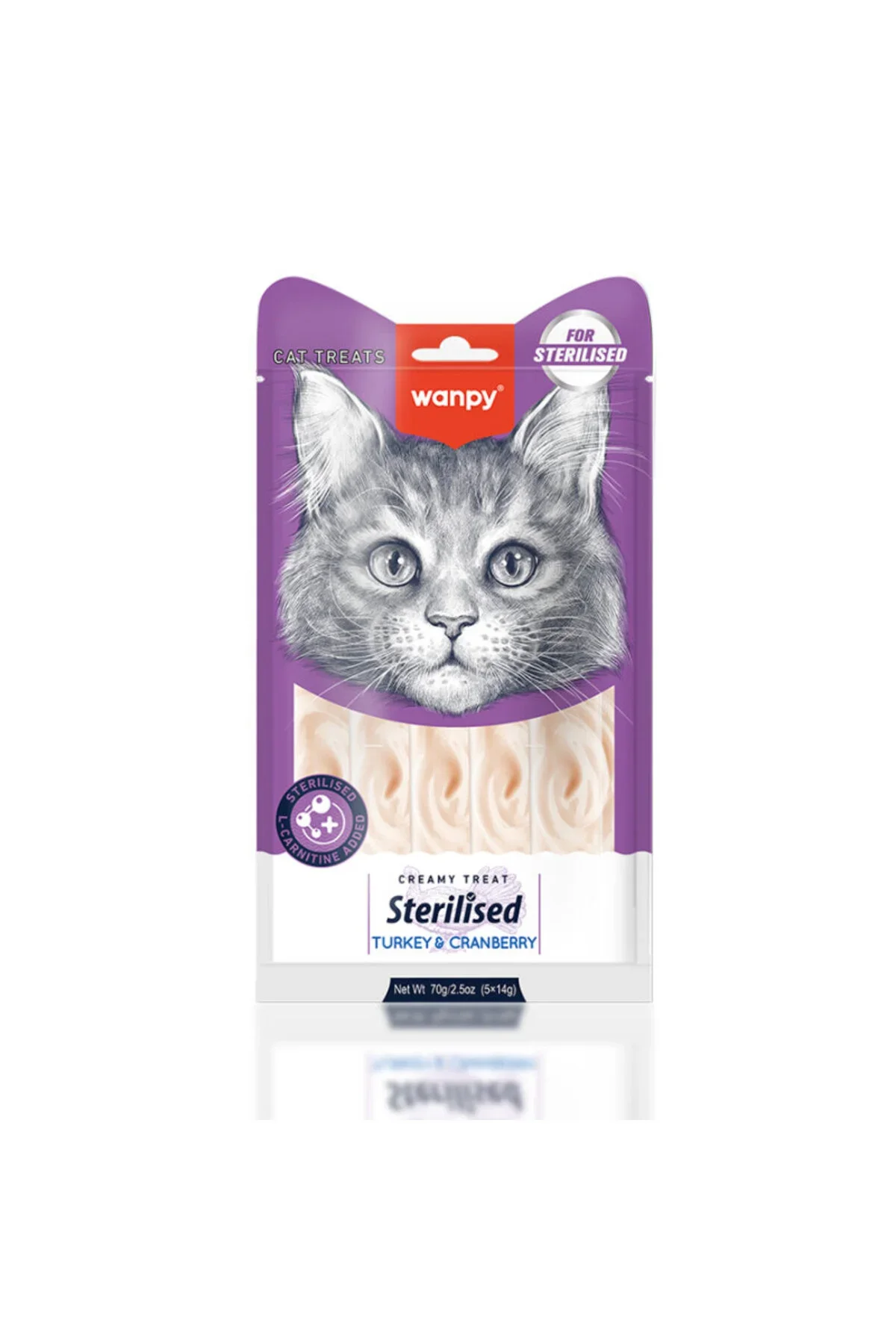 Wanpy Hindi Kızılcık Kısır Kedi Krema Ödül 5 li