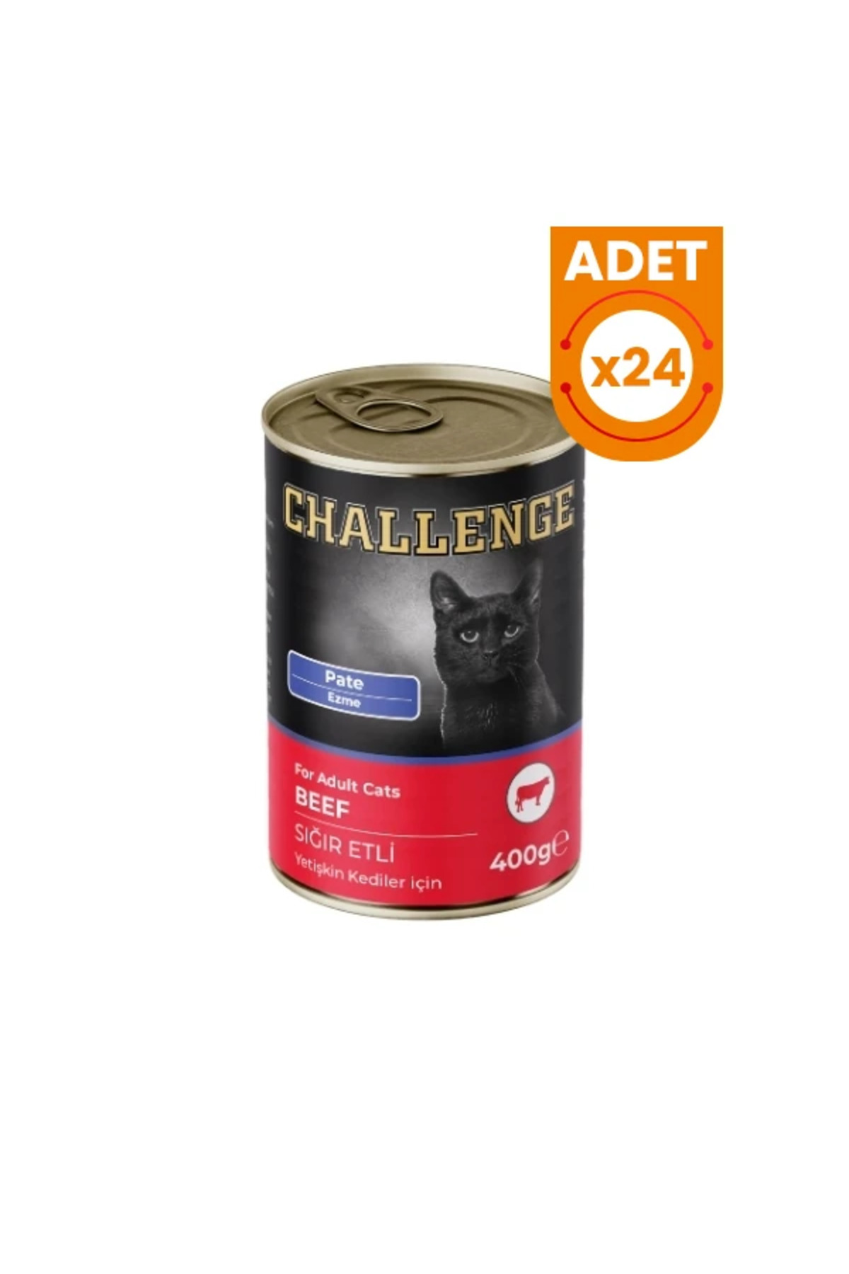 Challenge Kedi Konserve Sığıt Etli X 24