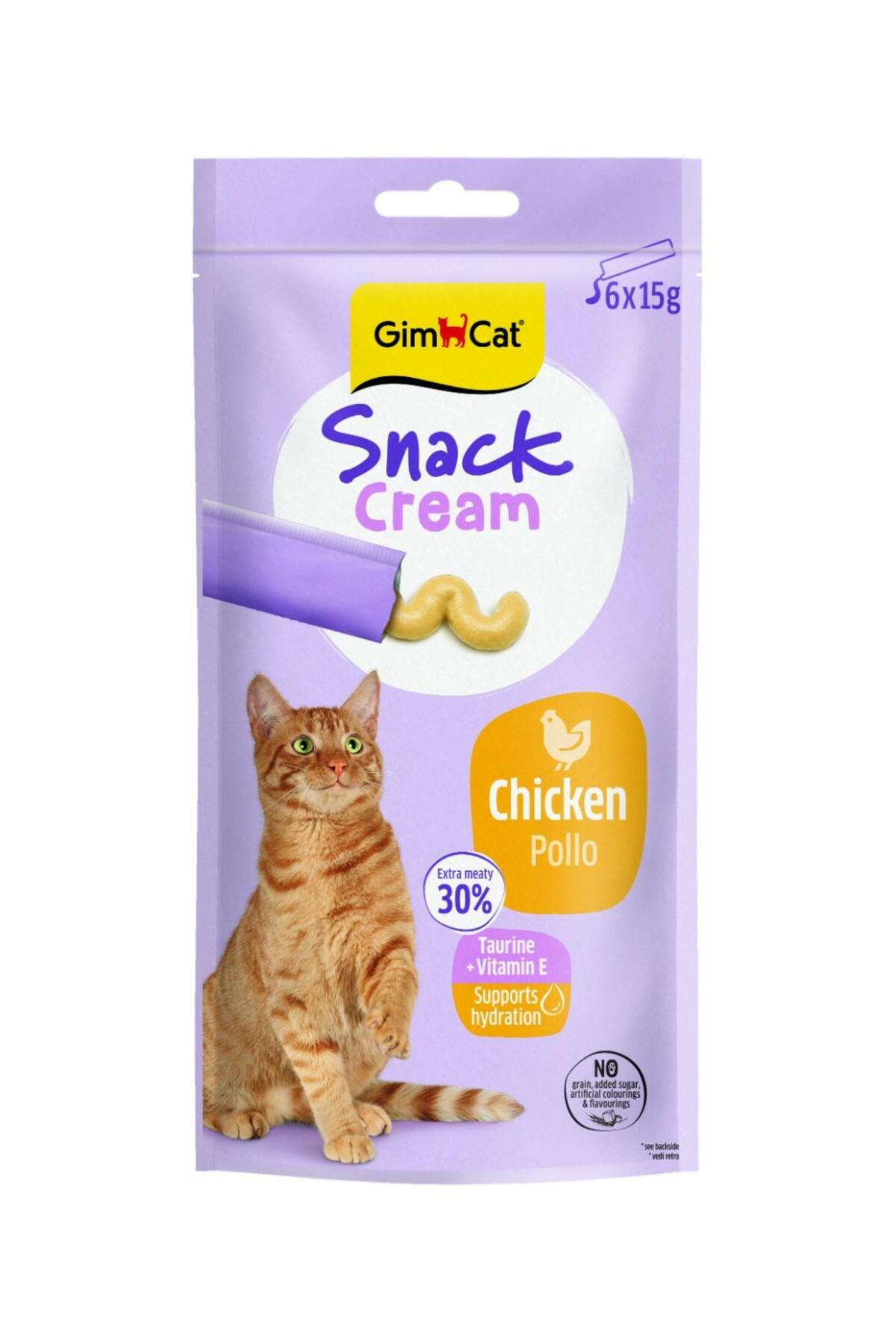 GimCat Snack Cream Tavuklu Kedi Ödülü 6x15 gr