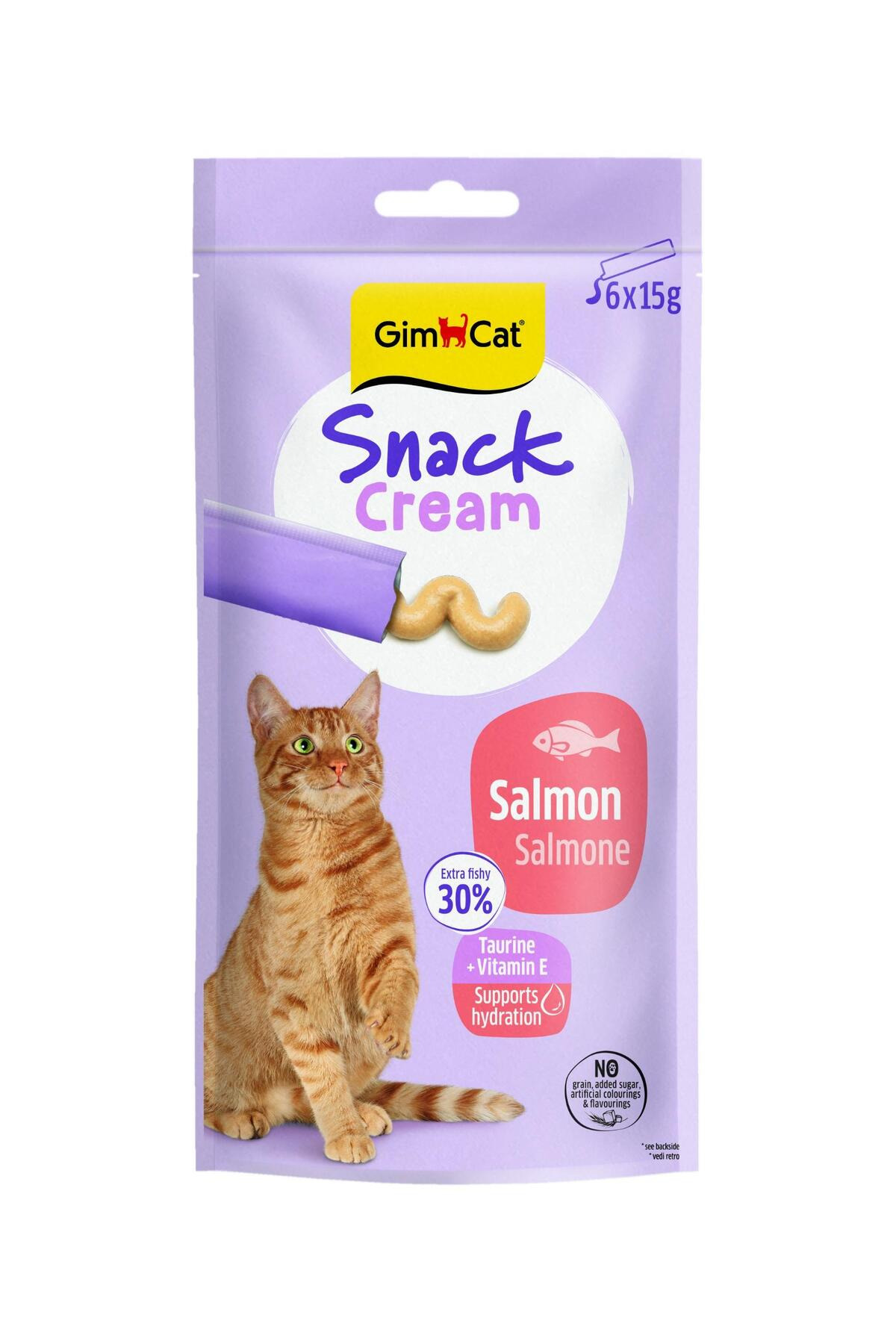 GimCat Snack Cream Somonlu Kedi Ödülü 6x15 gr