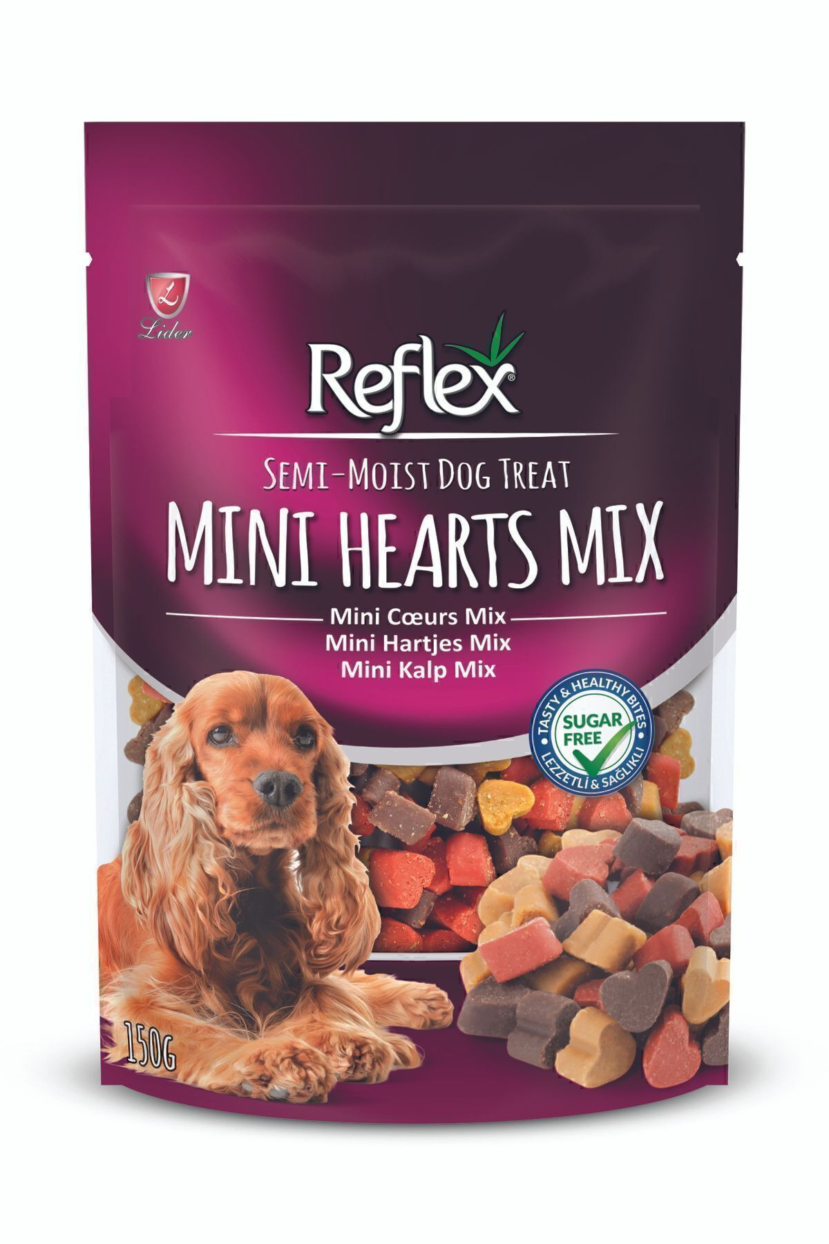 Reflex Plus Yarı Yumuşak Köpek Ödül Maması Mini Kalp Mix 150 gr