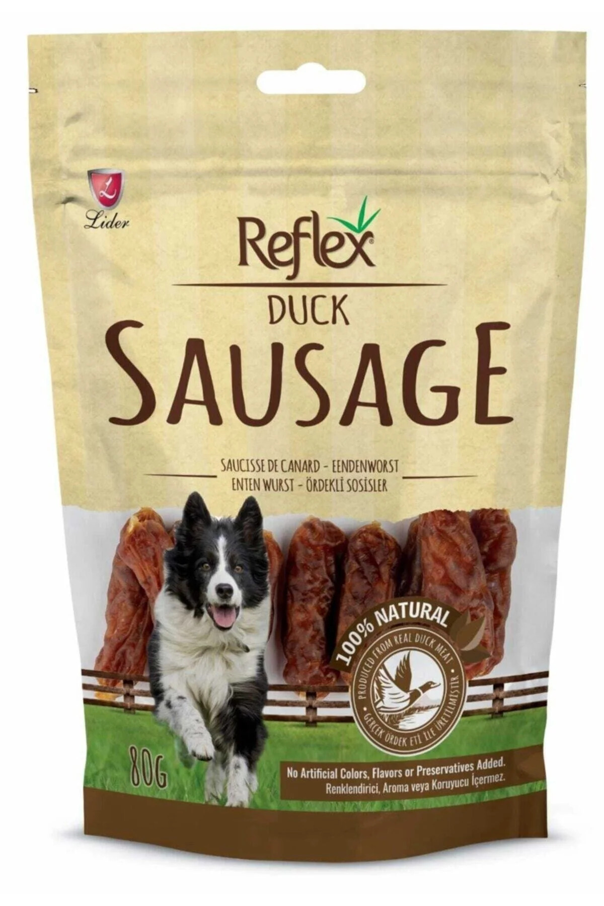 Reflex Duck Sausage Ördekli Sosisler Köpek Ödül Maması 80 gr