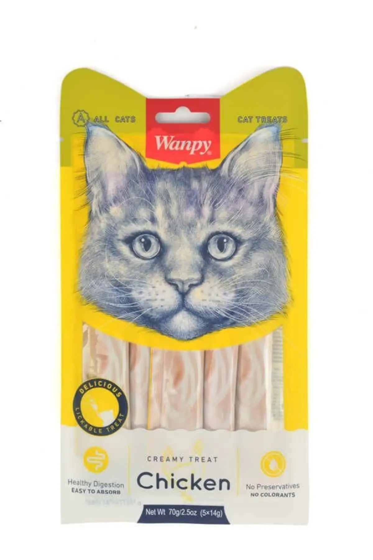 Wanpy Tavuk Kedi Krema Ödül 5 li