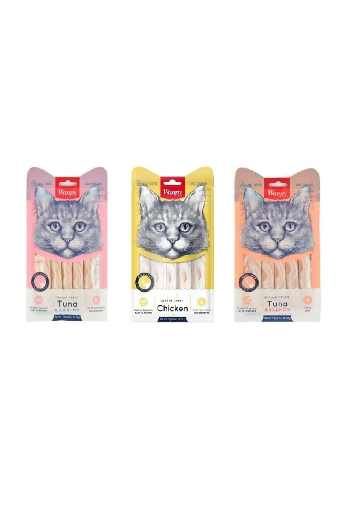 Wanpy Kedi Krema 3 lü Set