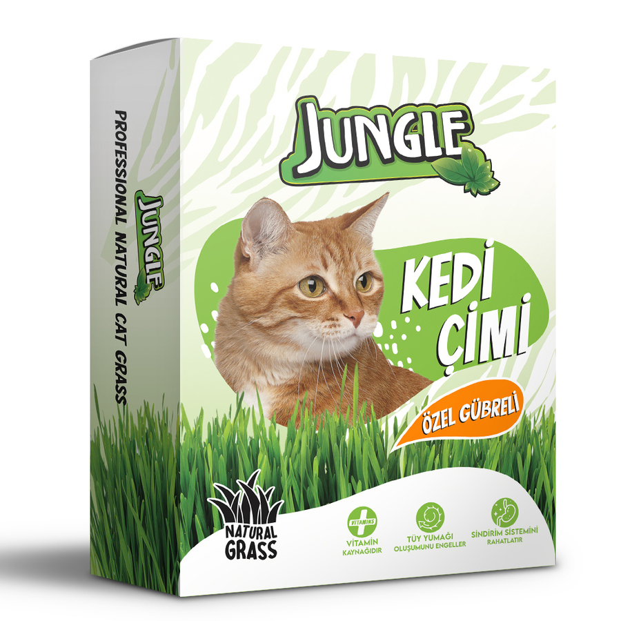 Jungle Kedi Çimi Kutulu