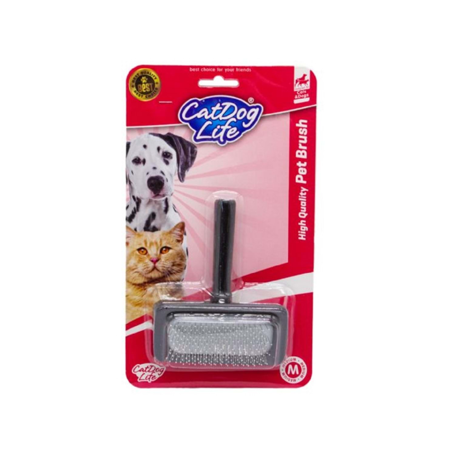 Cat Dog Life Kedi ve Köpekler için Ahşap Telli Fırça M Boy