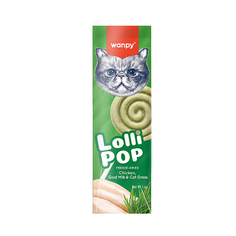 Wanpy Kediler İçin Dondurularak Kurutulmuş Lolipop - Kedi Otu - 1.4 g*10'lu