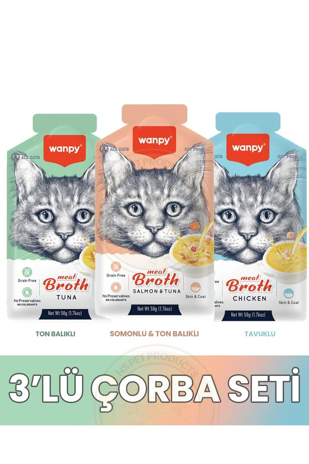 Wanpy Çorba Seti Ton Somon, Ton, Tavuk X 3