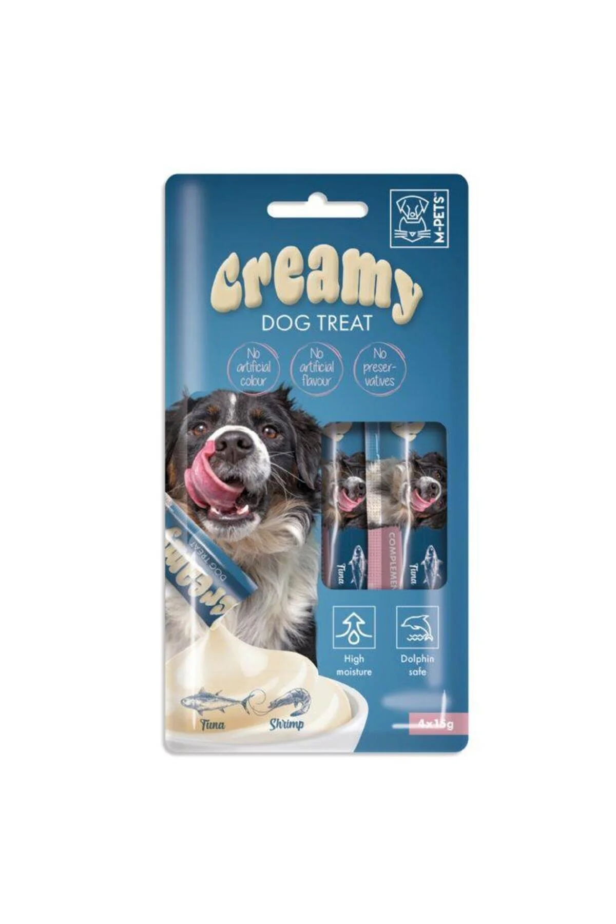 M-Pets Creamy Köpek Ödül 4 x 15 Gr Ton Karides