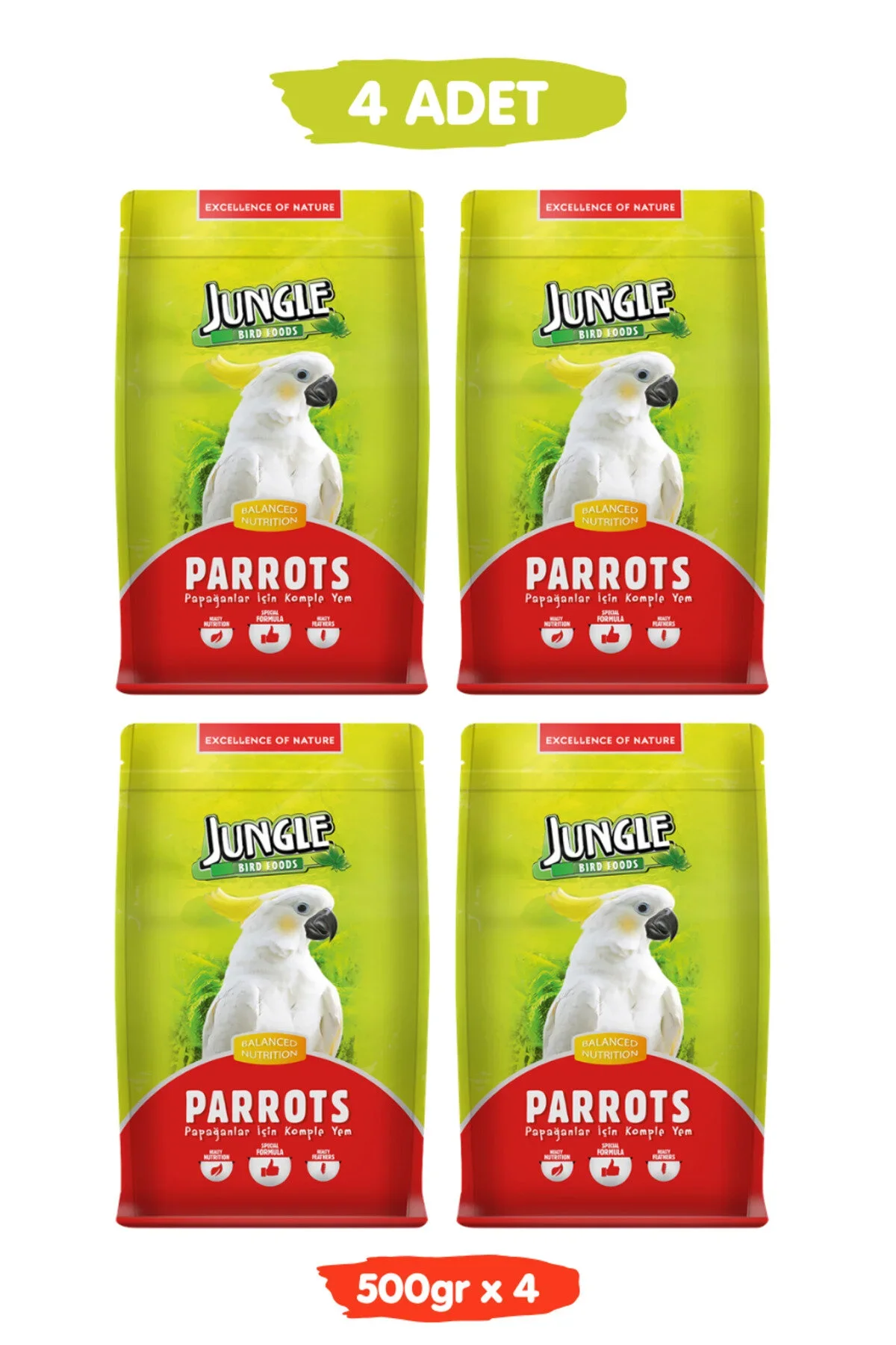 Jungle Papağan Yemi 500 Gr X 4