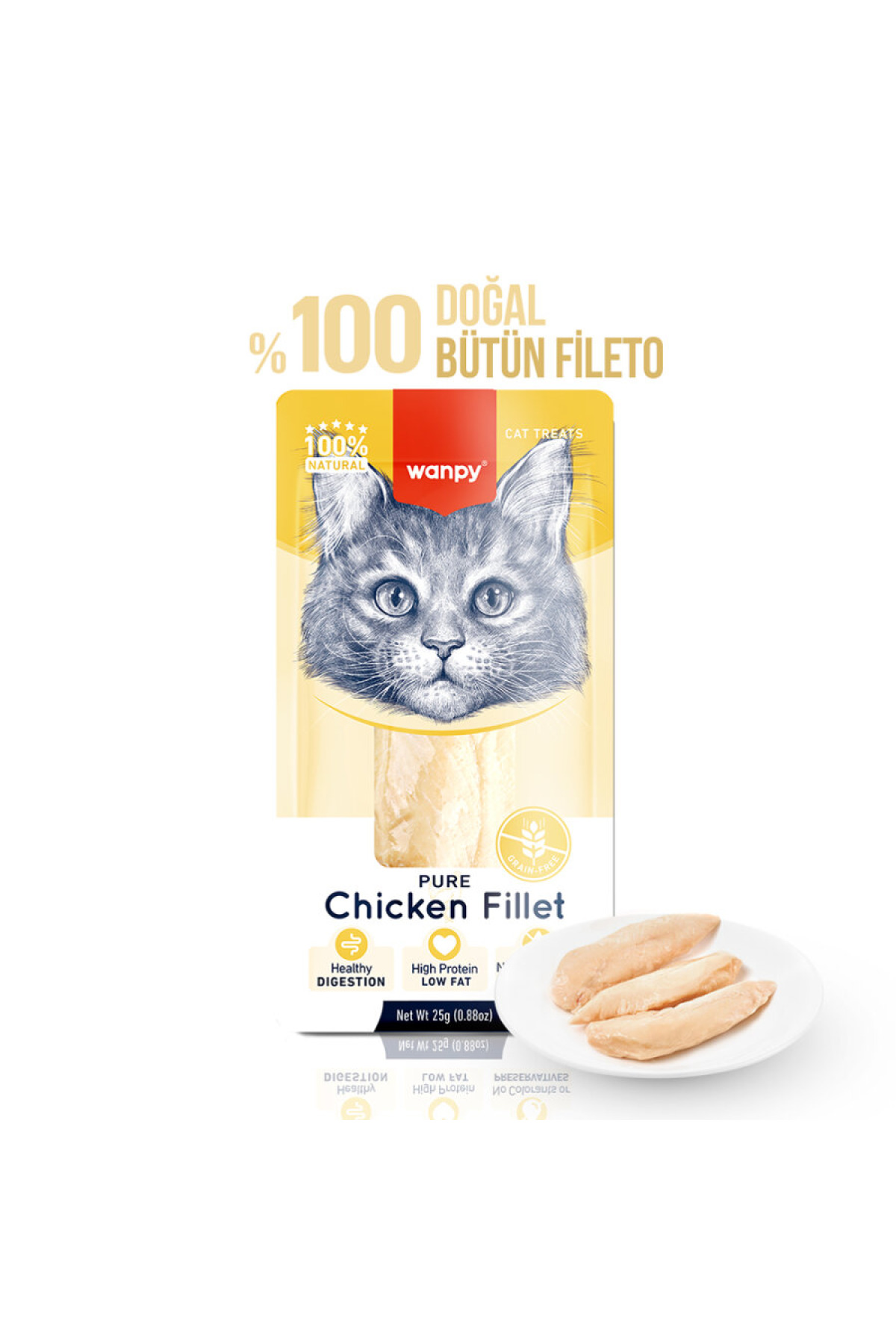 Wanpy Tavuk Fileto 25g Kedi Ödülü