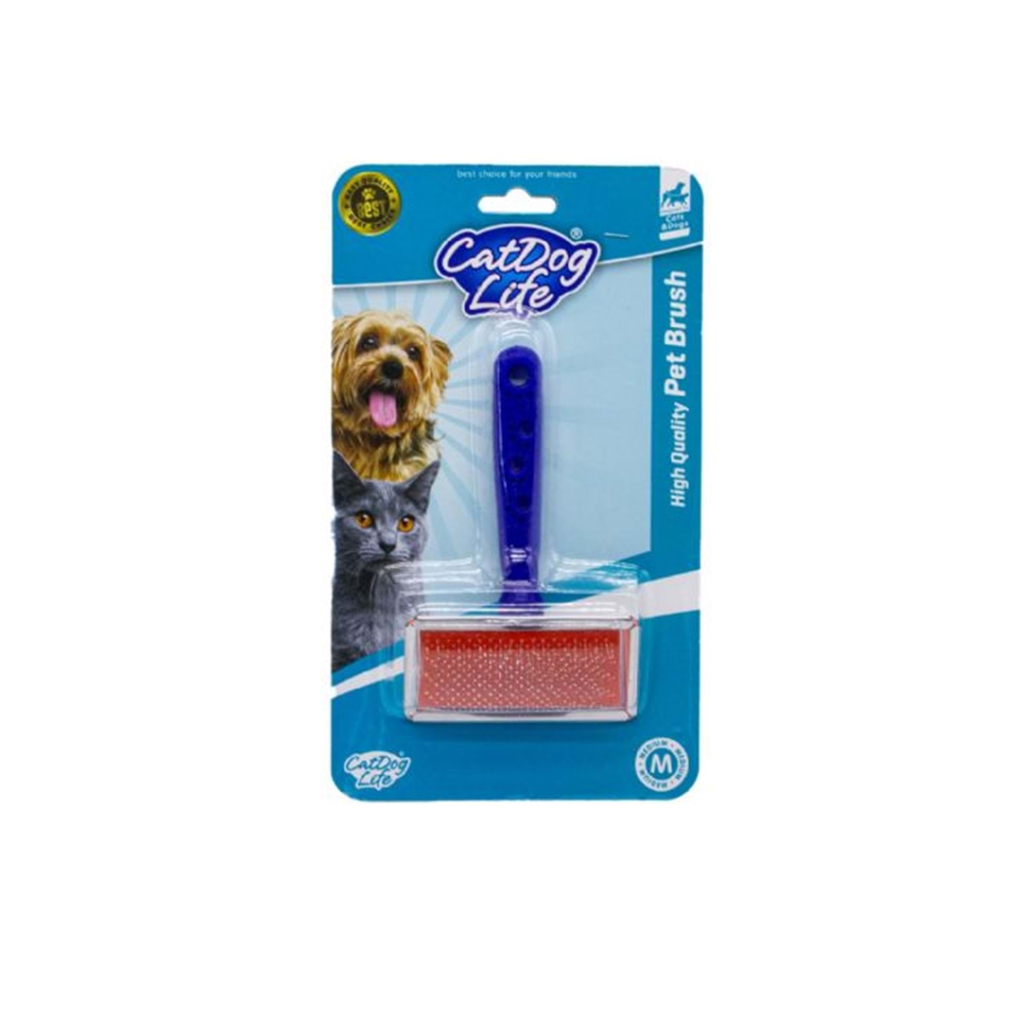 Cat Dog Life Kedi ve Köpekler İçin Telli Fırça M Boy