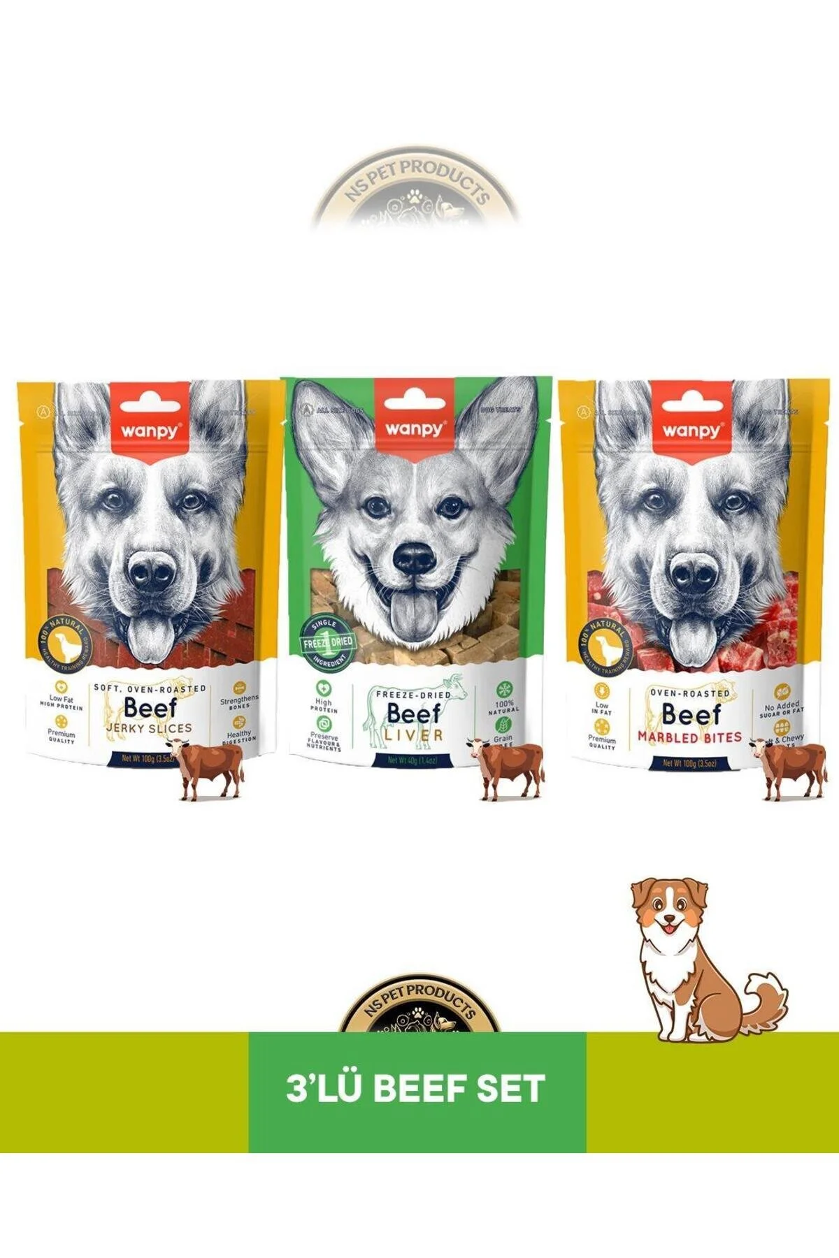 Wanpy Köpek Ödül 3 lü Set