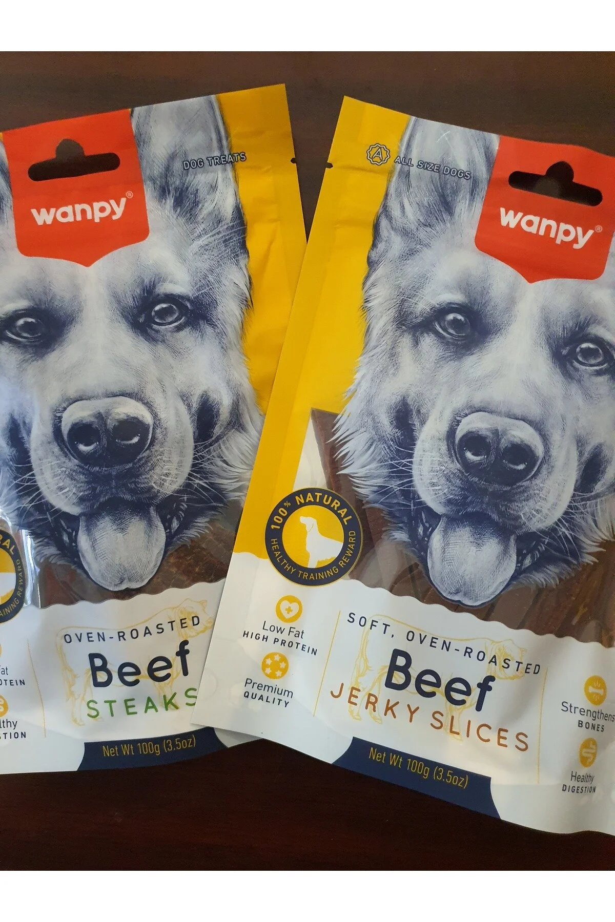 Wanpy Köpek Ödül Beef Jerky & Steaks 2 li Set