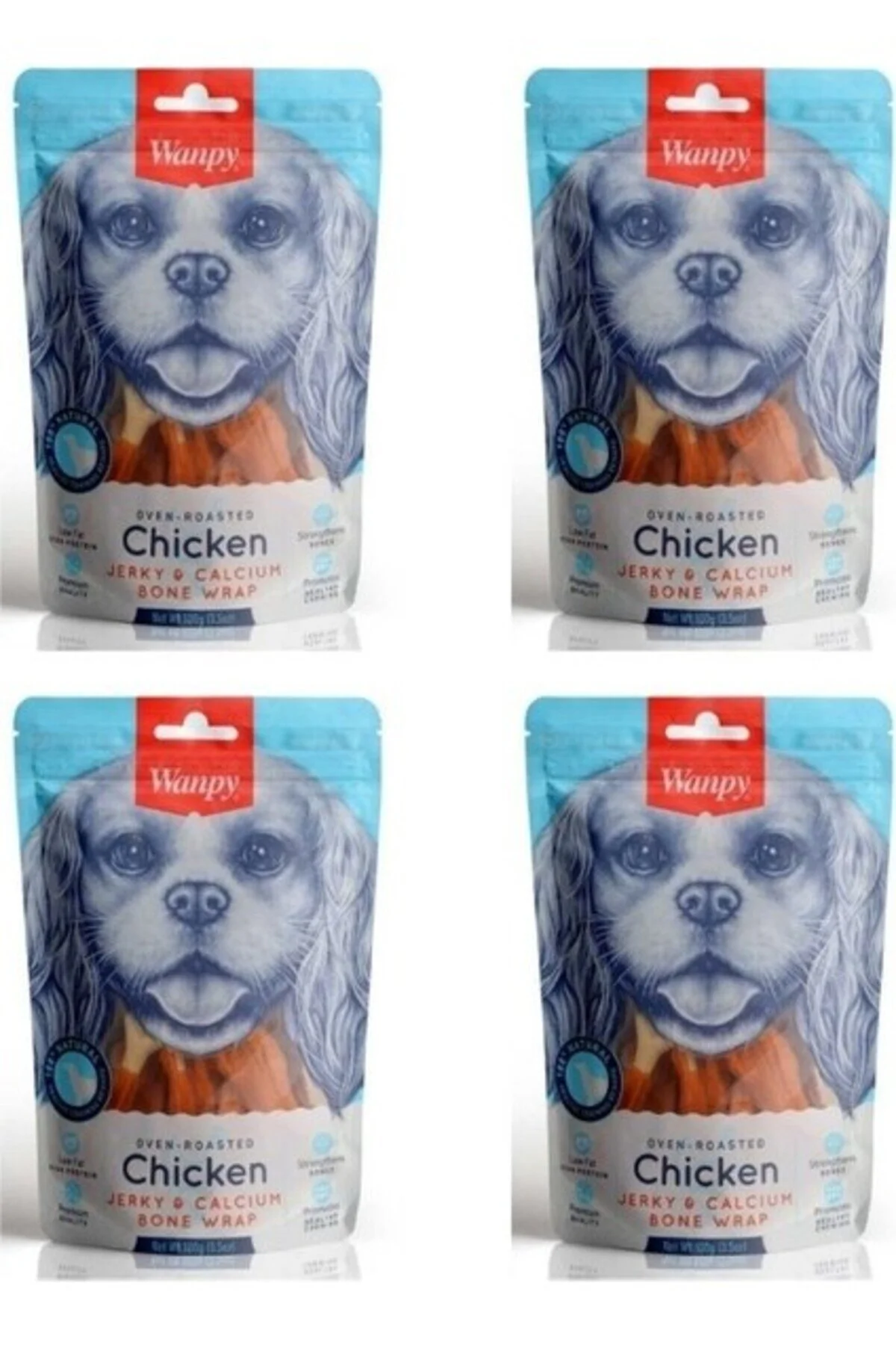 Wanpy Köpek Ödül Chicken Jerky Calcium Bone Wrap X 4