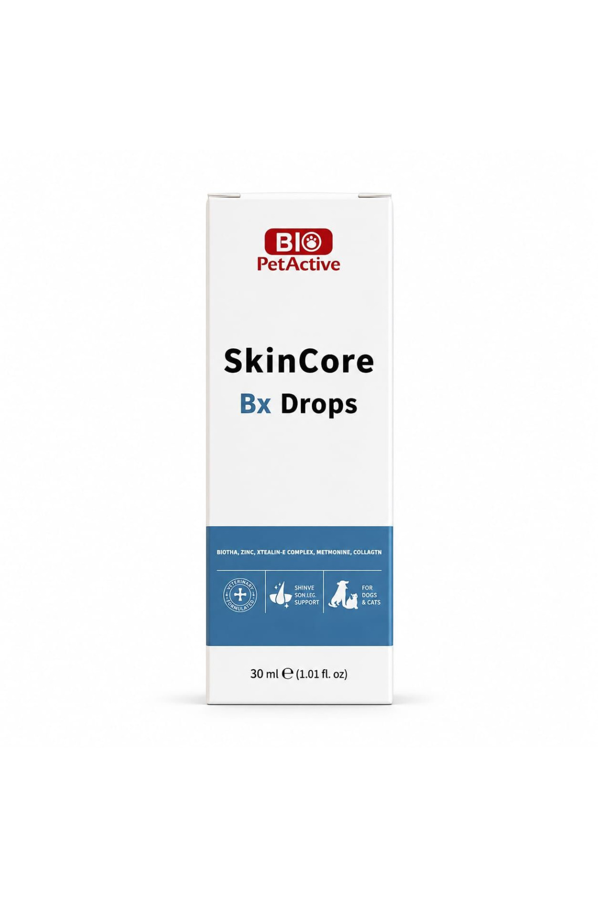 Bio Petactive Skin Core Kedi Köpek Tüy ve Deri Bakım Sıvısı 30 Ml