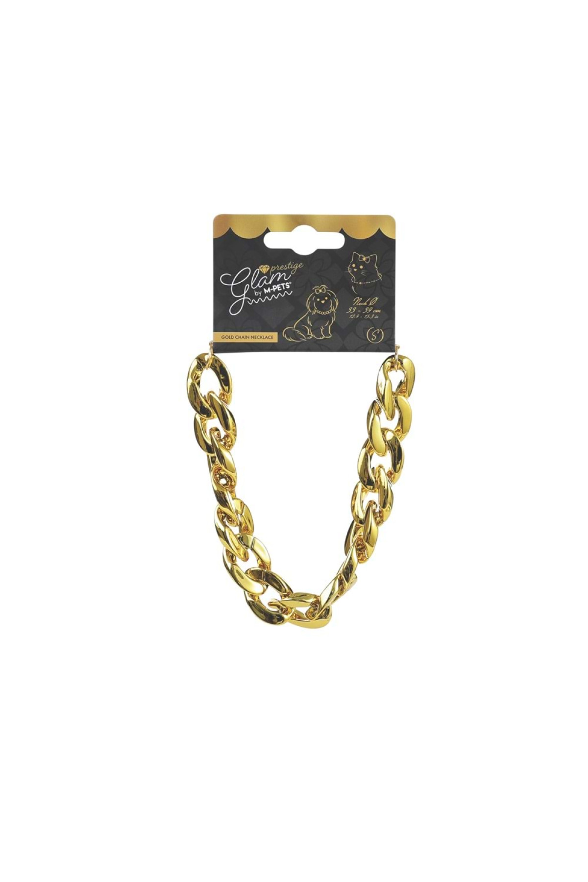 M-Pets Glam Prestige Gold Chain Kedi Köpek Aksesuarı S