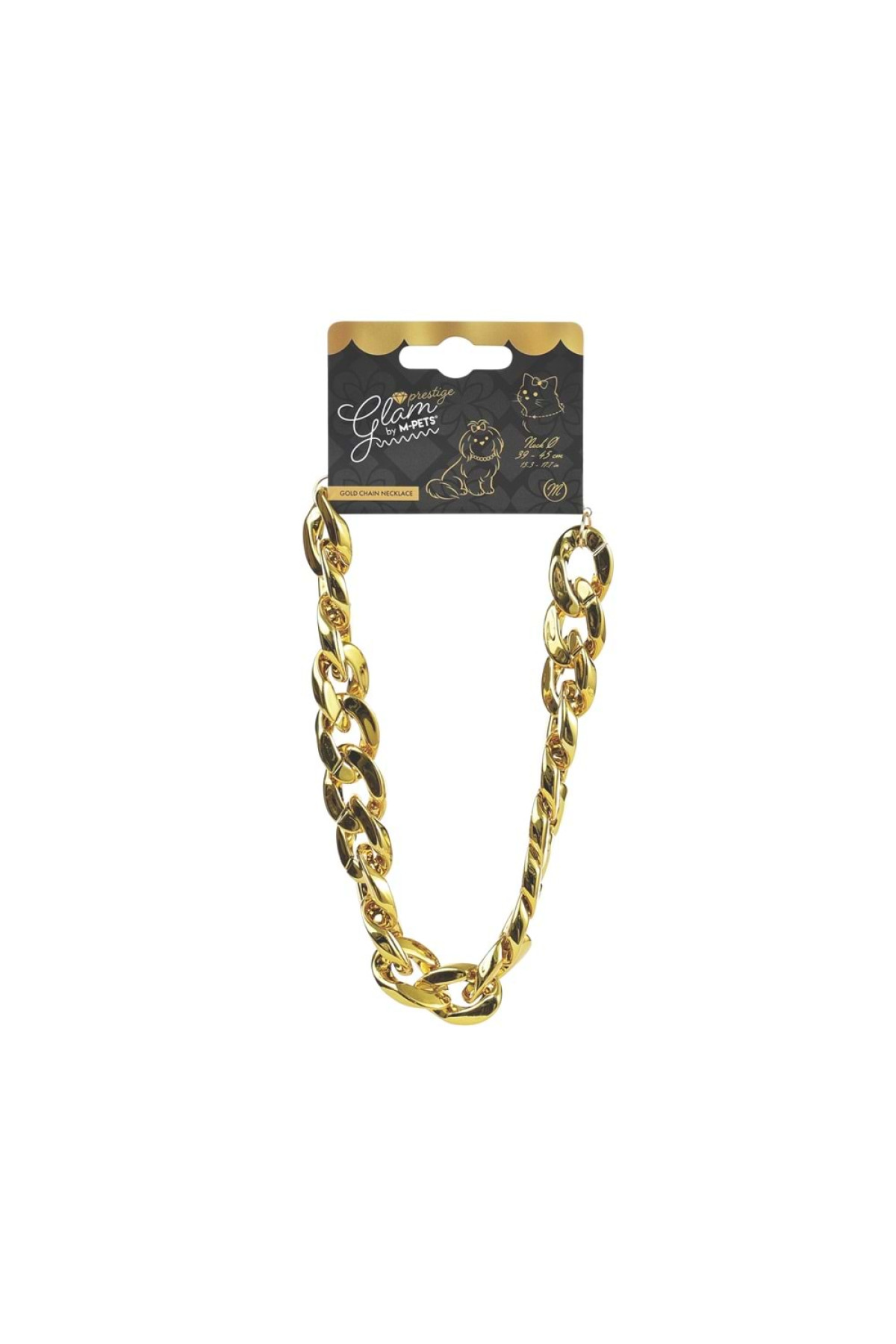 M-Pets Glam Prestige Gold Chain Kedi Köpek Aksesuarı M