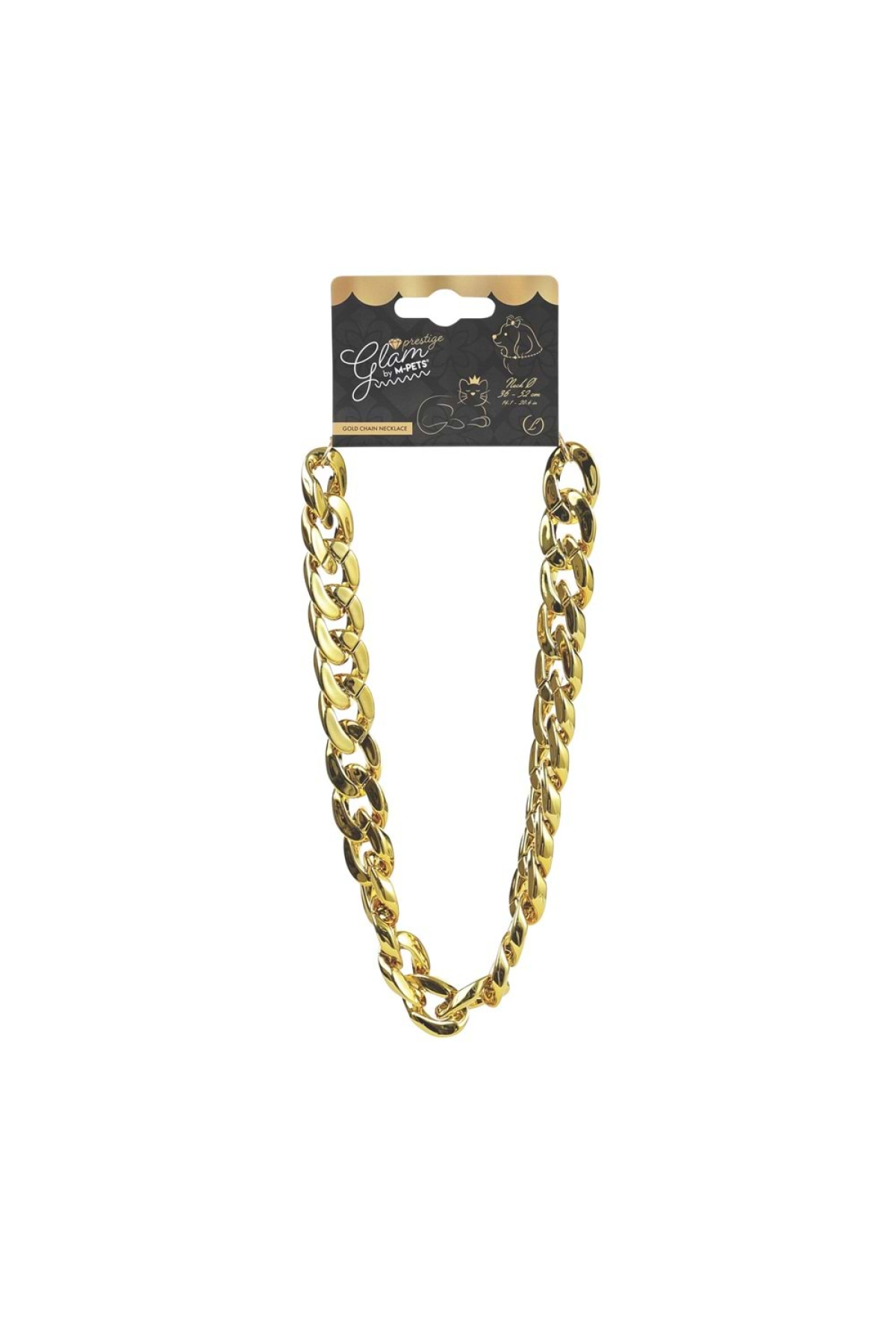 M-Pets Glam Prestige Gold Chain Kedi Köpek Aksesuarı L